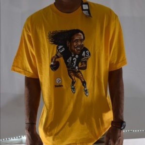 Pittsburg Steelers Troy Palamalu Bighead NFL Tee - Picture 1 of 6
